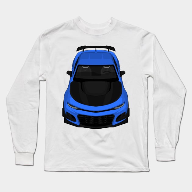 camaro zl1 1le blue Long Sleeve T-Shirt by VENZ0LIC